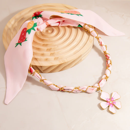 Flower Acrylic Pendant Necklace